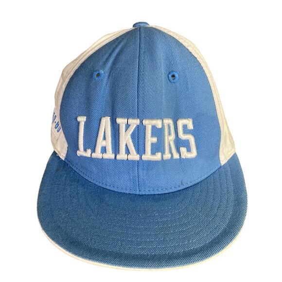 Reebok Los Angeles Lakers NBA Fitted‎ 100% Wool Hat Blue Size 7 3/8 Unisex Adult - Picture 1 of 13
